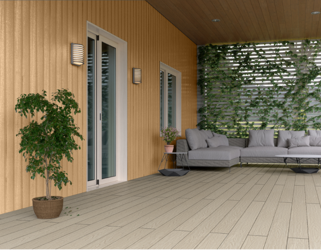 Стеновые реечные панели из ДПК CM Wall Сосна Стеновые реечные панели из ДПК CM Wall Сосна